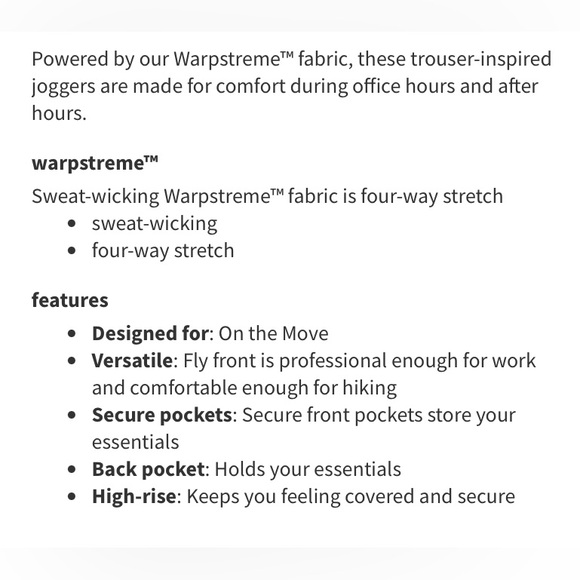 NWT Lululemon Warpstreme High-Rise 7/8 Jogger Size 28 - Picture 10 of 13